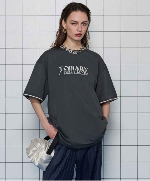 tシャツ Fringe Embroidery Big Ringer T-shirt/フリンジエンブロイダリービッグリンガーTEE「MAISON SPE