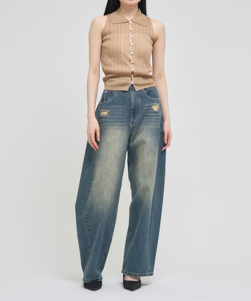 louren highwaist boyfriend denim デニム　38 louren ジーンズ デニム デニムパンツ 「ZOZOTOWN限定」「Louren