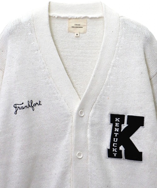 「CORISCO」 スタジャン MEDIUM ダークグリーン メンズ_画像2