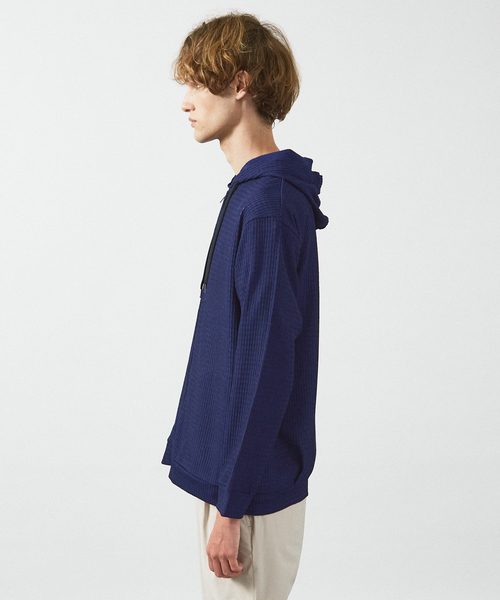 今期入荷 紫外線 UVカット 加工 綿混ソフト ロング丈 ジップ