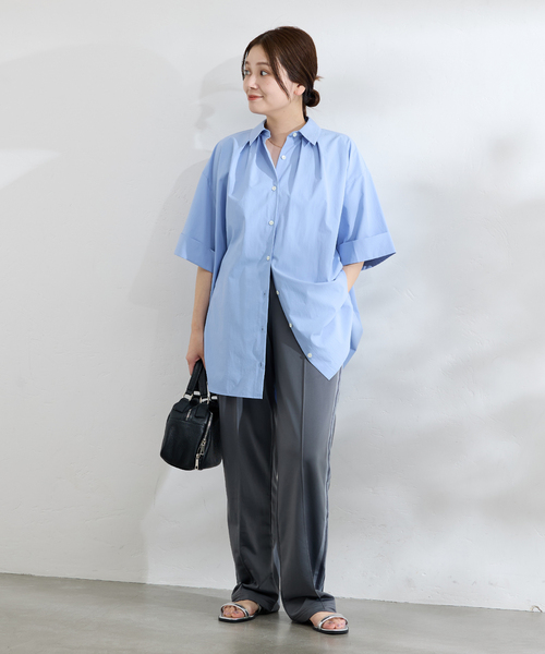 ブラウス シャツ 「追加」「＆FUNCTION」「接触冷感/UVカット」タイプライタービッグシャツ レディース JOURNAL STANDARD ブラウス シャツ 「追加」「＆FUNCTION