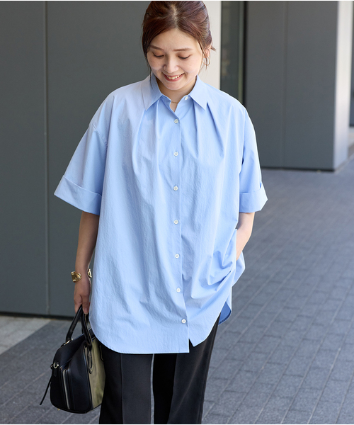 ブラウス シャツ 「追加」「＆FUNCTION」「接触冷感/UVカット」タイプライタービッグシャツ レディース JOURNAL STANDARD ブラウス シャツ 「追加」「＆FUNCTION