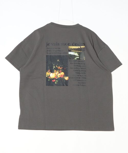 Muscat tシャツ ボックスシルエットバックプリントT レディース