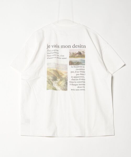 Muscat tシャツ ボックスシルエットバックプリントT レディース