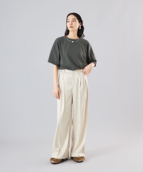 Muscat tシャツ ボックスシルエットバックプリントT レディース