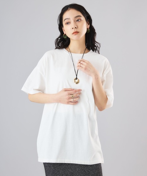 Muscat tシャツ ボックスシルエットバックプリントT レディース
