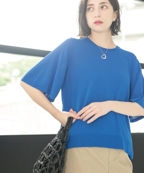 LGB グレー フレアスリーブ ニット LGB グレー フレアスリーブ ニット