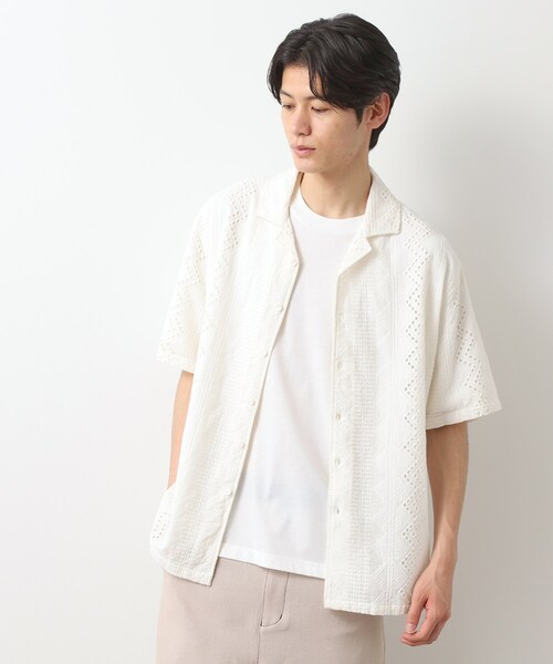 THE SHOP TK シャツ インド刺繍半袖シャツ 「親子リンク/洗濯機OK