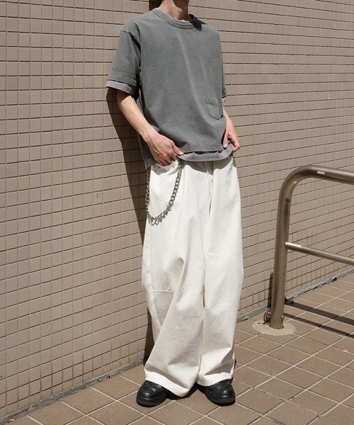 Perushu ジーンズ Studded Design Wide Balloon Pants／スタッズ