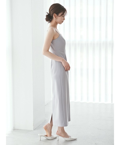 SNIDEL ワンピース Sustainableペプラムチュールドレス