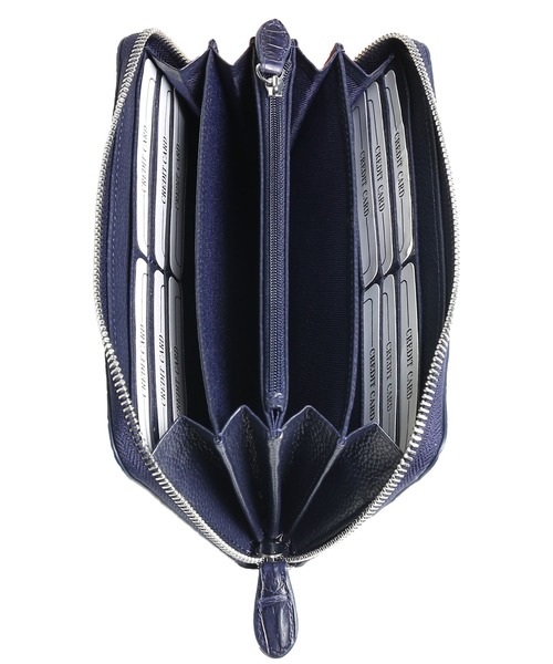 長財布 財布 クロコダイル長財布 マット加工 ラウンドファスナー レディース メンズの画像