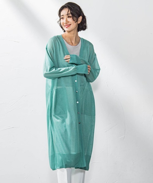 la.f カーディガン シアーラメニット「手洗い可能