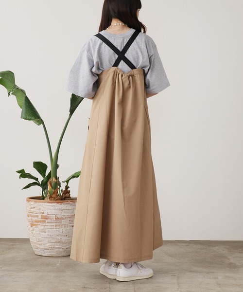 【Since Then】アンダー ザ・スカイ サスペンダー ワンピース 名品・再販】Vサスペンダーワンピース | ONE-PIECE | anana