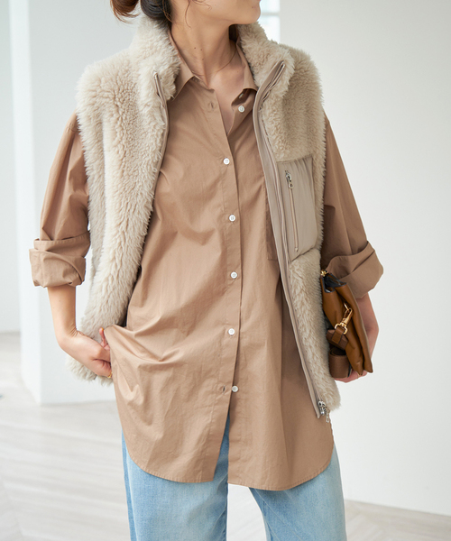 「Spick & Span」 長袖シャツ FREE ベージュ レディース