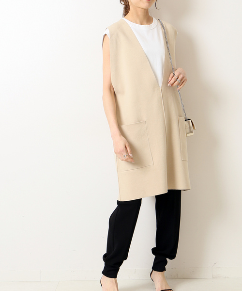 「Spick & Span」 ニットベスト FREE ベージュ レディース