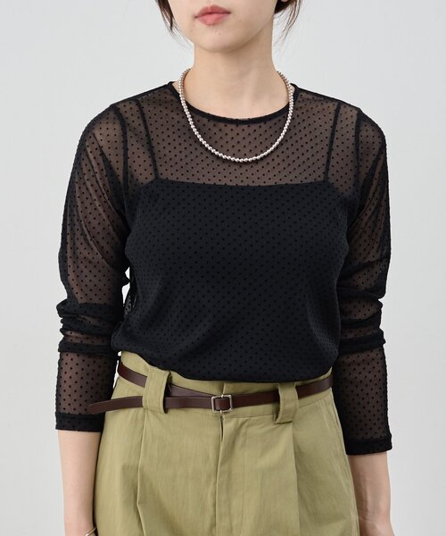 tシャツ シアードットカットソー レディース