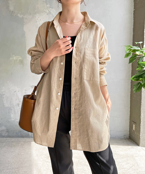 「Spick & Span」 長袖シャツ FREE ベージュ レディース