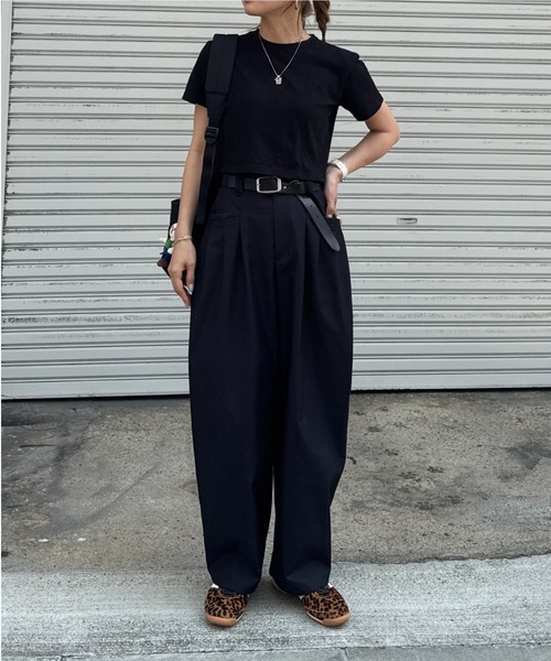 I-SOOK（アイスー） tシャツ 半袖 バックスリットクロップドTシャツ