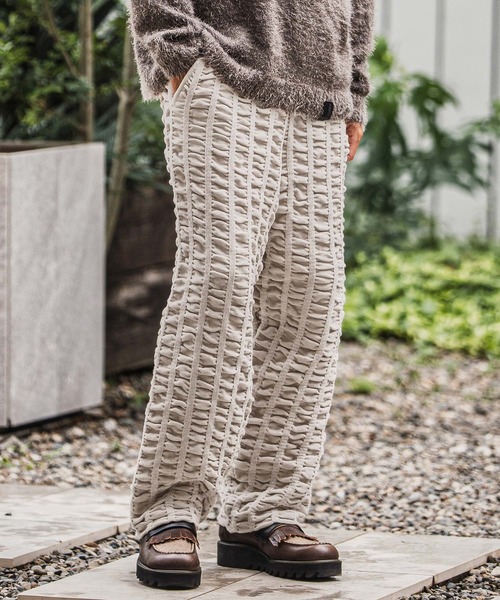 CAMBIO（カンビオ） ワイドパンツ パンツ mp13921-Floating Jacquard