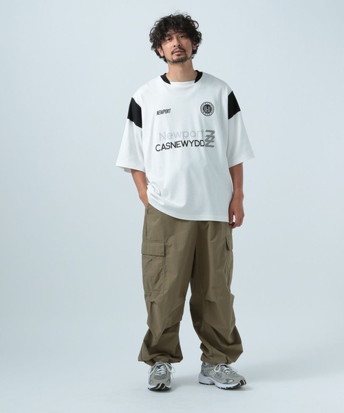 「BAYFLOW」 半袖Tシャツ MEDIUM バーガンディー メンズ