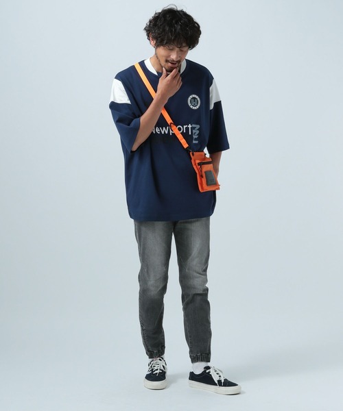「BAYFLOW」 半袖Tシャツ MEDIUM バーガンディー メンズ