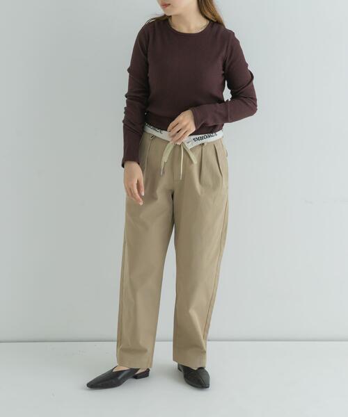 URBAN RESEARCH Sonny Label パンツ 3/2WORKS ツータックチノパンツ