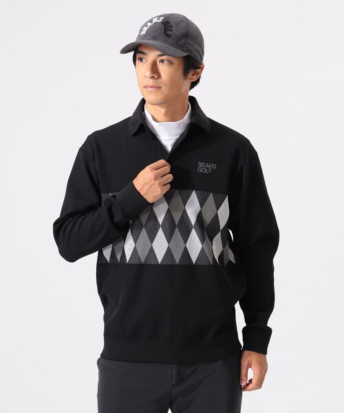 PEARLY GATES パーリーゲイツ ニットセーター アーガイル柄 レッド系 6