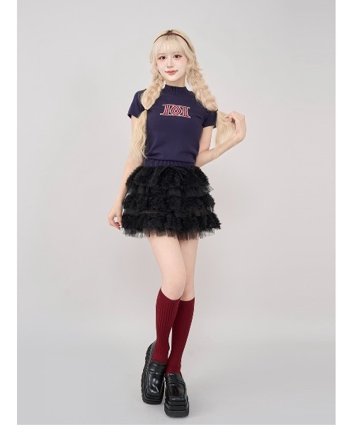 Darich レース付きフリルミニスカート Darich スカート ミックスレースフリルミニスカート : ZOZOTOWN