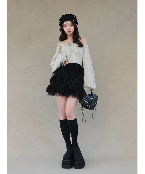 Darich レース付きフリルミニスカート Darich スカート ミックスレースフリルミニスカート : ZOZOTOWN