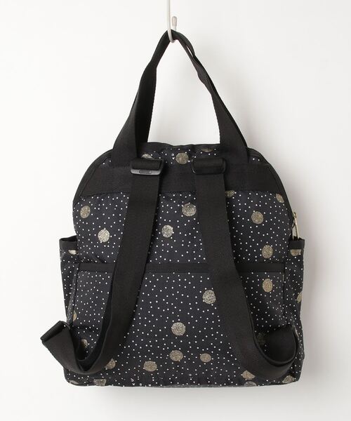 新品未使用 LeSportsac ドット柄 リュックサック 黒 LeSportsac 「LeSportsac」 ドット柄リュック - ブラック