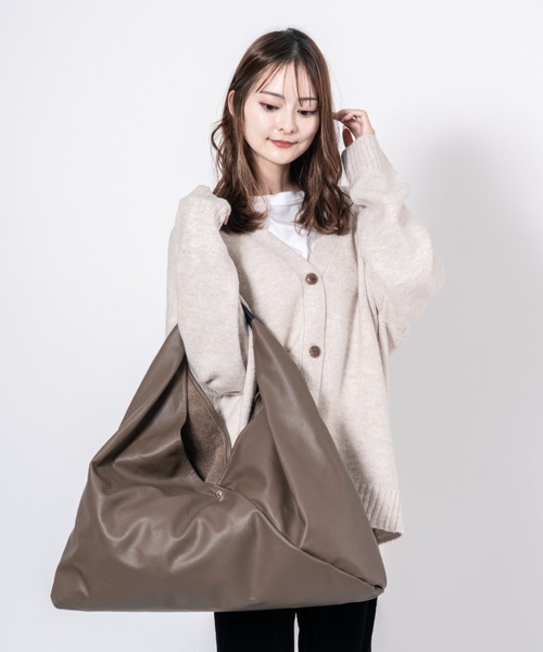 トートバッグ 「PULICATI/プリカーティ」トライアングル レザー