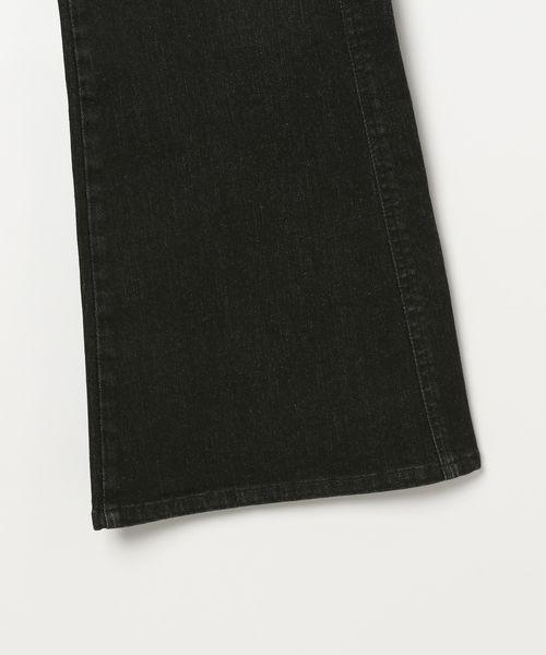 [JEANASIS] обработка ботинки cut Denim брюки SMALL оттенок черного прочее женский 