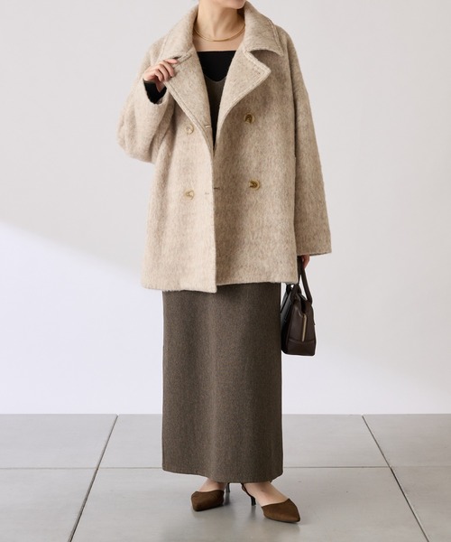 COLLAGE GALLARDAGALANTE シャギー　ベージュコート COLLAGE GALLARDAGALANTE コート アウター シャギーコート/WEB