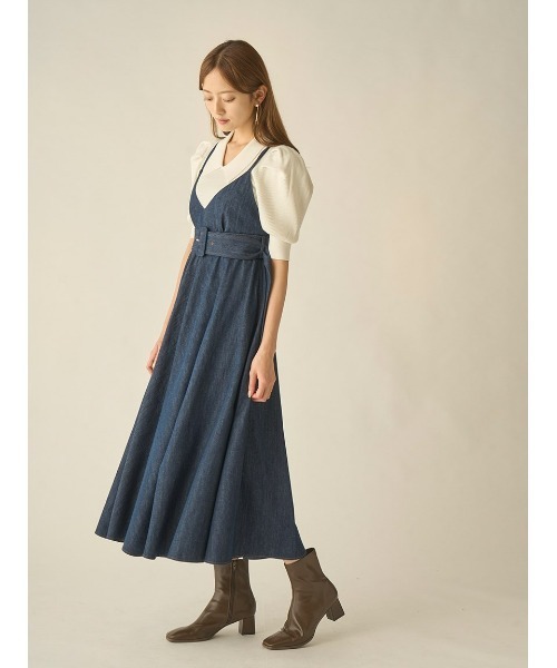 「SNIDEL」 半袖ニット FREE オフホワイト レディース_画像3