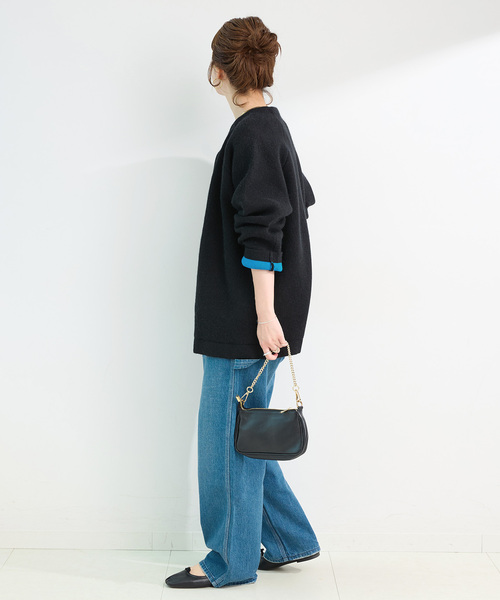 B.C STOCK（ベーセーストック） カーディガン 「追加」2層スムース編み