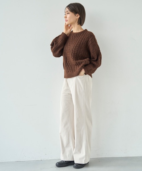 mil（ミル） パンツ コーデュロイセミワイドパンツ「588074