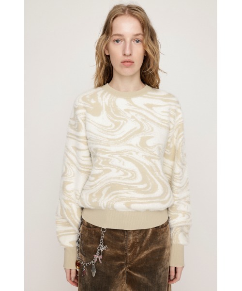 SLY（スライ） ニット セーター MIX SHAGGY MARBLE TOPS ミックス