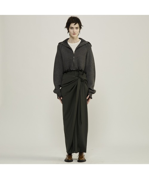 CURRENTAGE スカート 「CURRENTAGE/カレンテージ」Tie-front skirt
