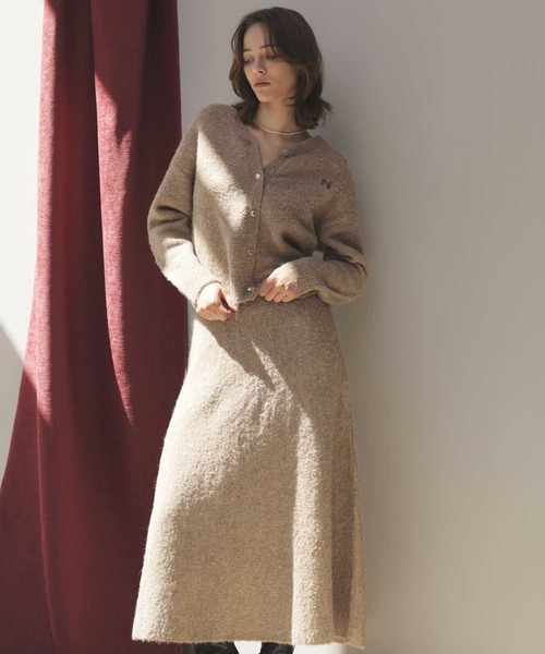 NOELA（ノエラ） ワンピース ロゴ刺繍シャギーニットセットアップ