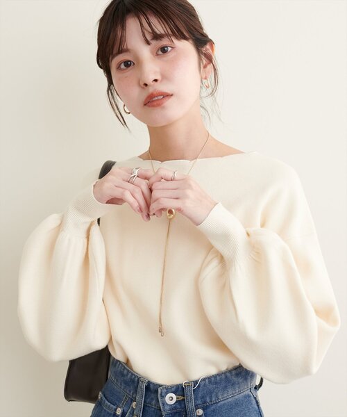「natural couture」 長袖ニット FREE ミント レディース_画像2