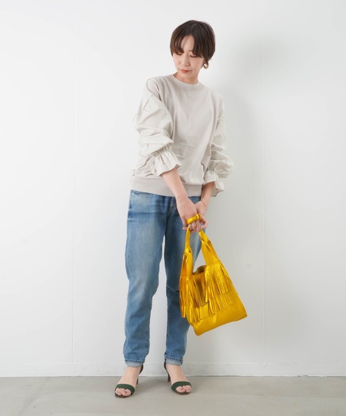 「Munich」 長袖ニット FREE アイボリー レディース_画像3