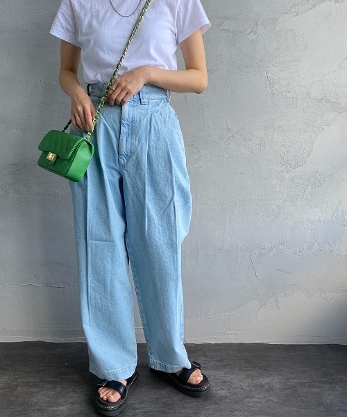 msm　THE SHINZONE ワイドデニム 32 THE SHINZONE（ザ シンゾーン） デニムパンツ 32 ホワイト レディース