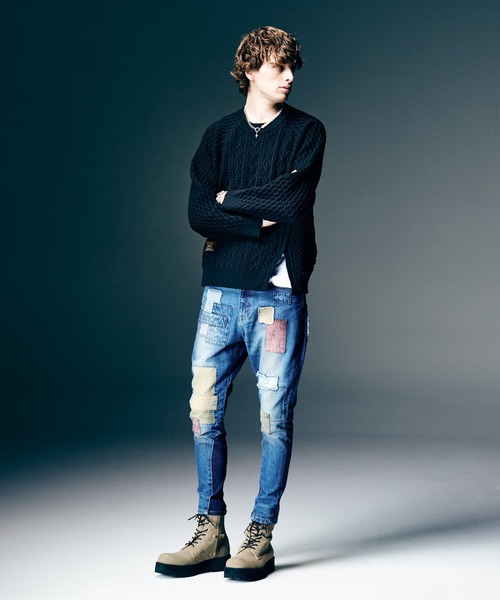 glamb（グラム） セーター ニット Asymmetry Cable Knit