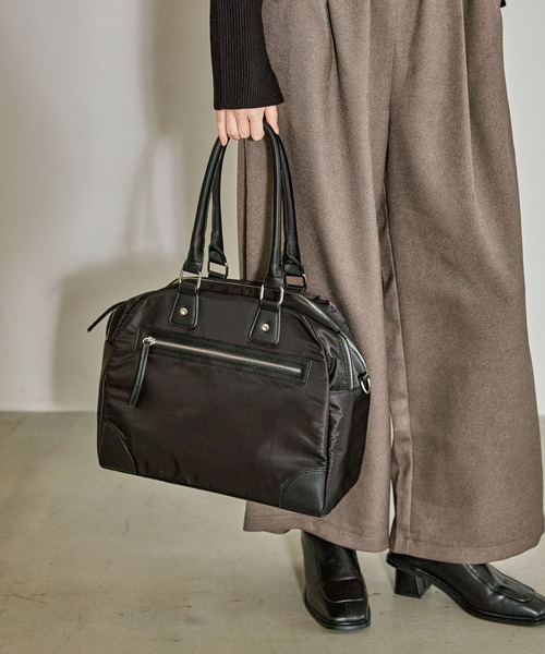 倖田來未　ボストンバック LAKOLE（ラコレ） ボストンバッグ サテンコンビビッグボストンバッグ