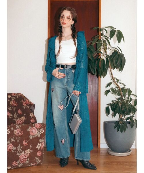 Akris 長袖ロングカーディガン オーガニックコットンロングカーディガン