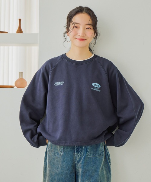 niko and…（ニコアンド） トレーナー スウェット ドロストラグラン