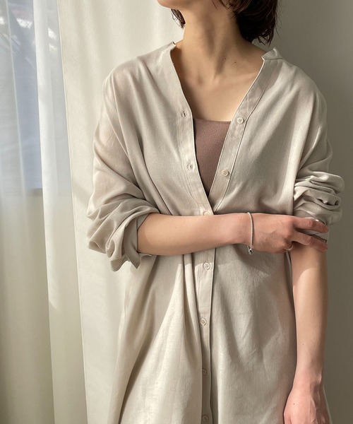 「210nouve」 長袖ワンピース FREE ベージュ レディース_画像3