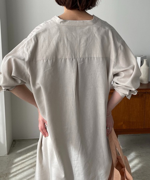 「210nouve」 長袖ワンピース FREE ベージュ レディース_画像5