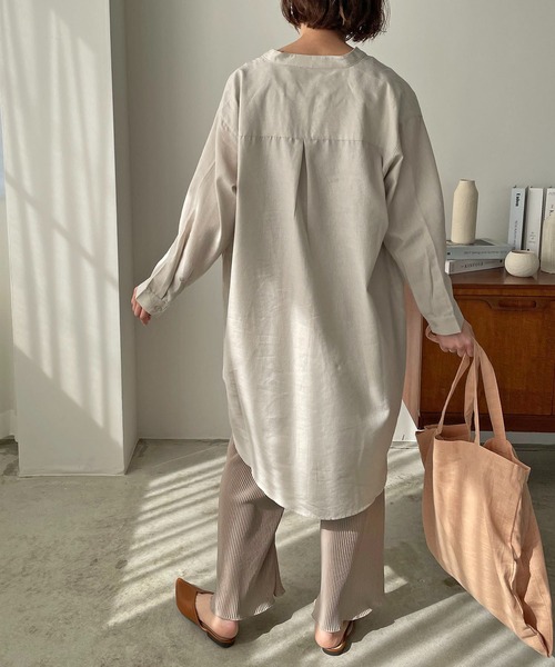 「210nouve」 長袖ワンピース FREE ベージュ レディース_画像7