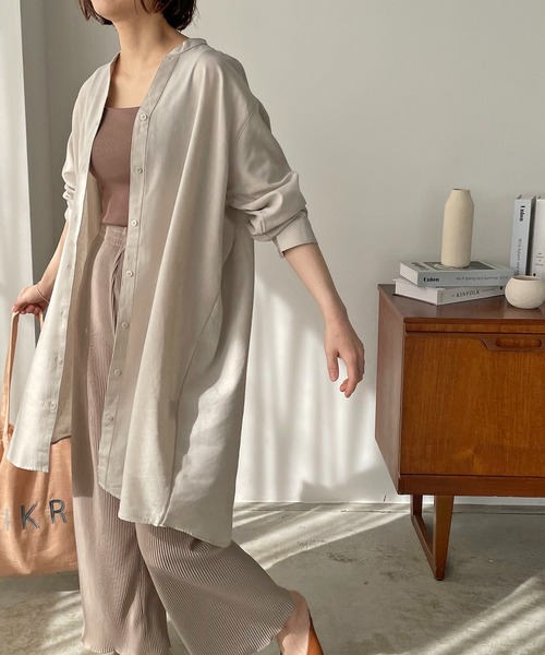 「210nouve」 長袖ワンピース FREE ベージュ レディース_画像8